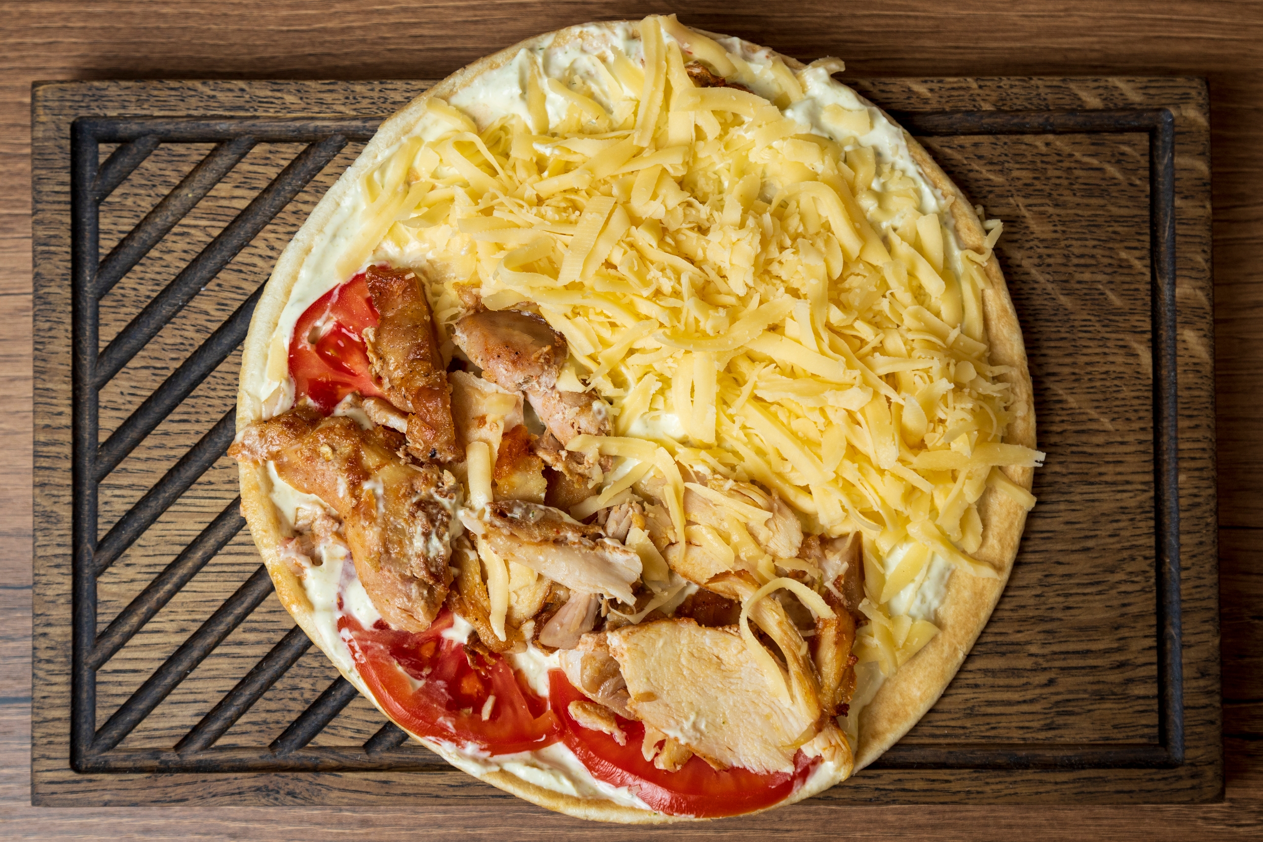 С курицей 